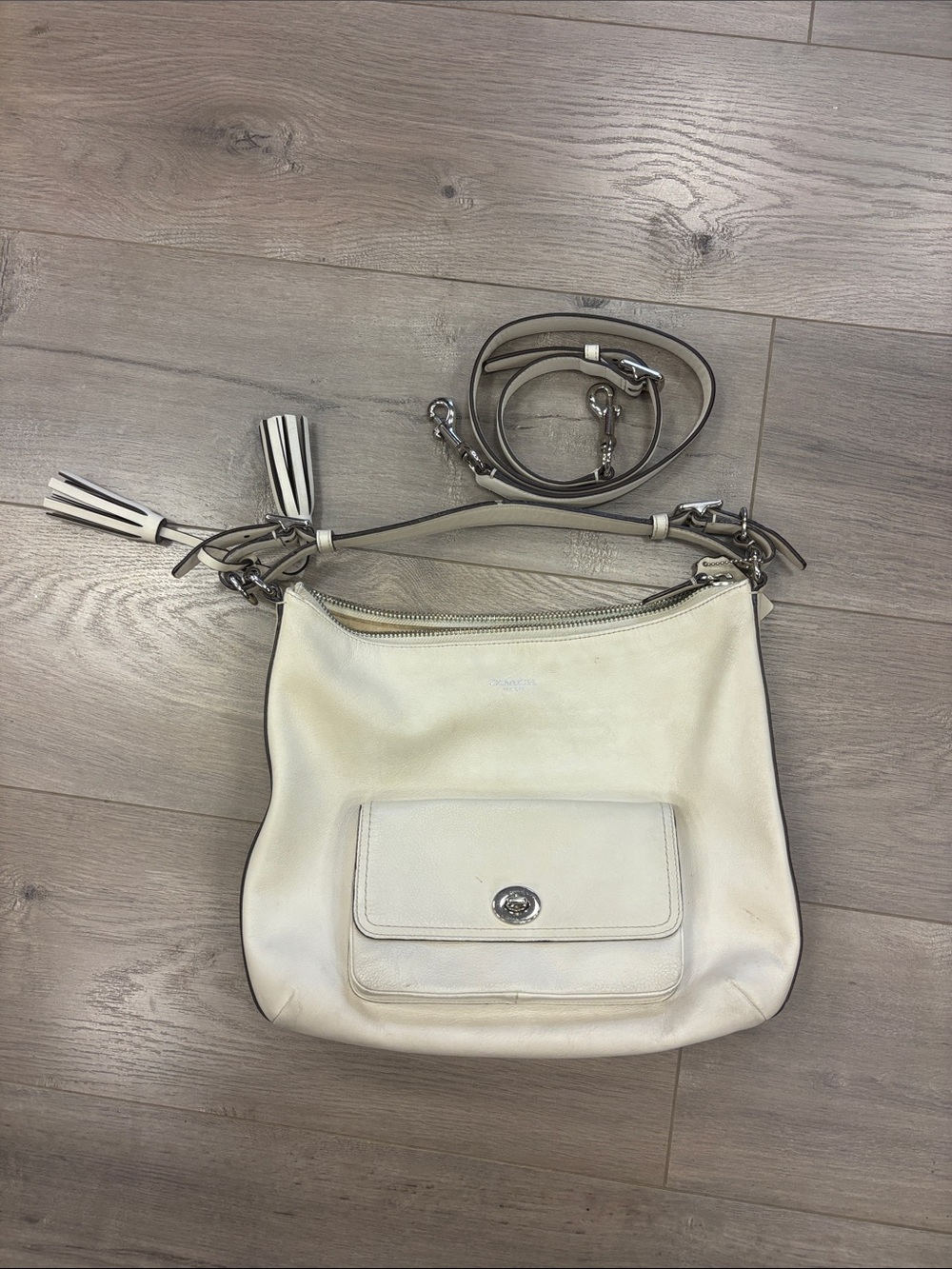 Coach vintage legacy Leather Shoulder Bag with Tassel